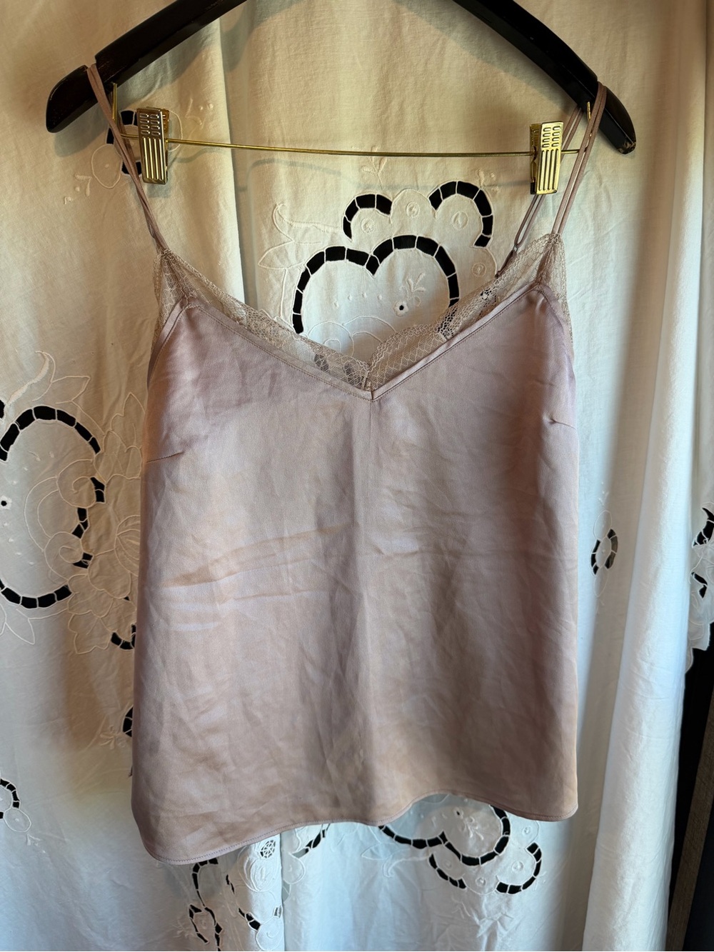 Abercrombie & Fitch Satin Lace Cami lilac M Y2K Coquette Balletcore Fashion